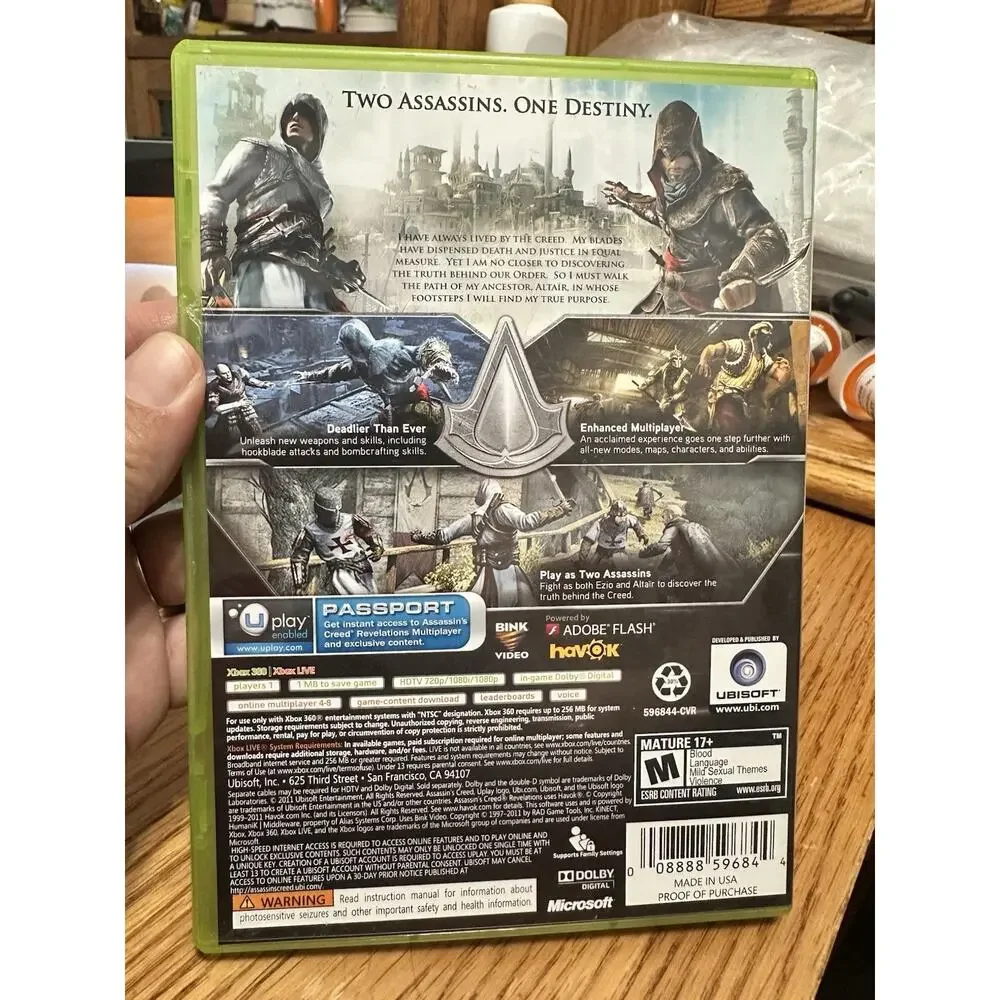 Assassin's Creed: Revelations (Microsoft Xbox 360, 2011) Manual Included
